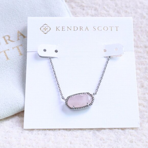 Kendra Scott Jewelry - Kendra Scott Silver Rose Quartz Necklace - Elisa